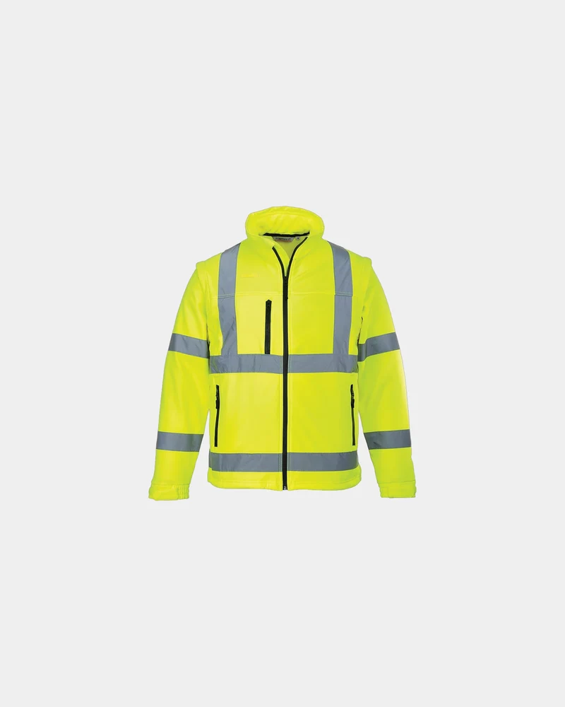 Softshelljacke hochsichtbar Portwest zum Personalisieren