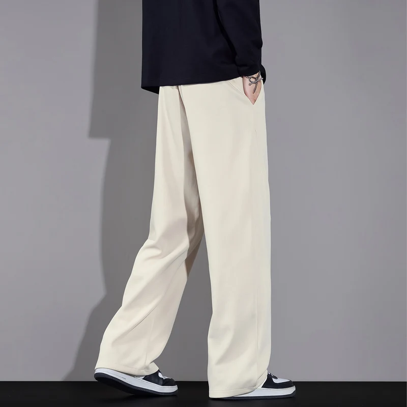 Herren Weite Relaxed-Jogginghose mit Tunnelzug und geradem Bein Drune