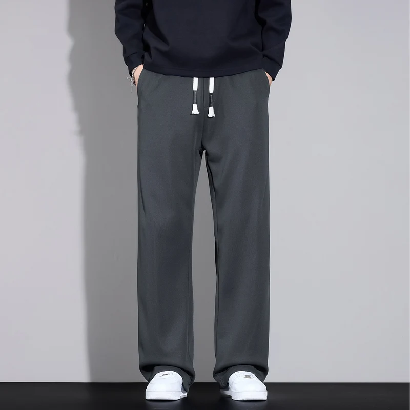 Herren Weite Relaxed-Jogginghose mit Tunnelzug und geradem Bein Drune