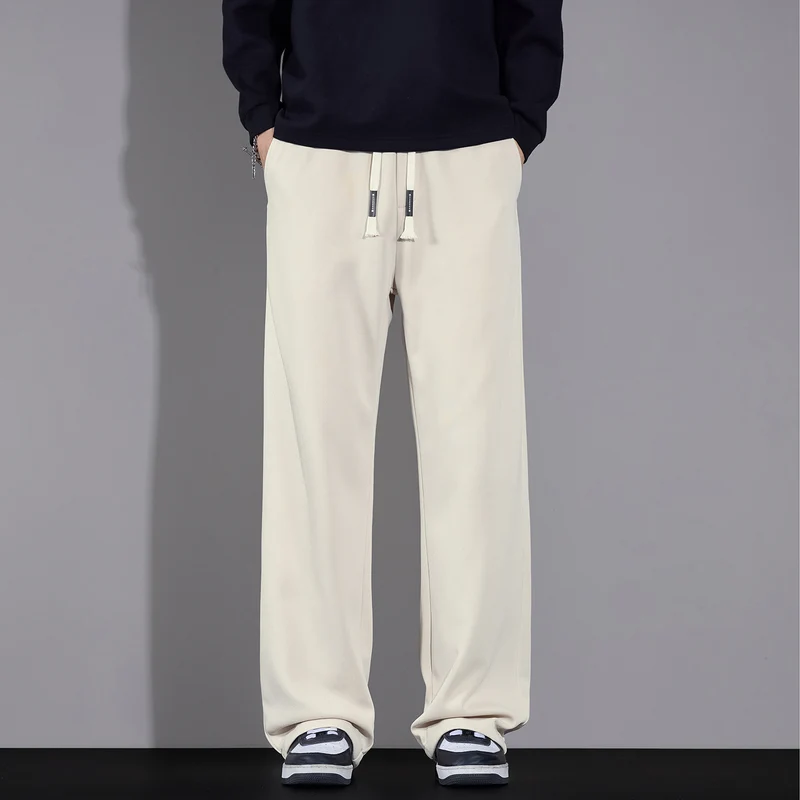 Herren Weite Relaxed-Jogginghose mit Tunnelzug und geradem Bein Drune