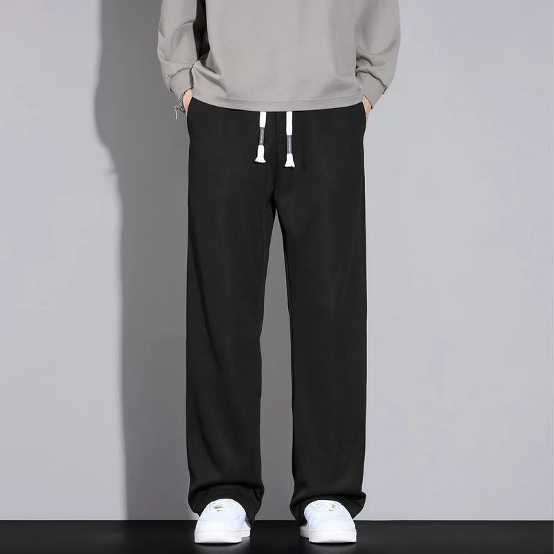 Herren Weite Relaxed-Jogginghose mit Tunnelzug und geradem Bein Drune