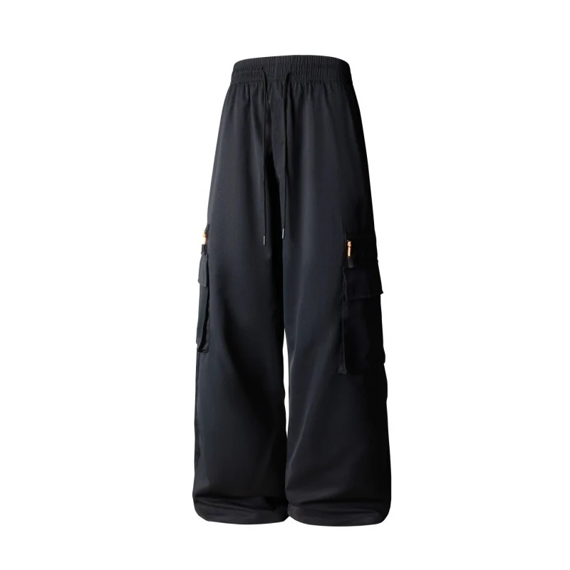 Herren Weite Cargo-Hose im Oversize-Schnitt mit elastischem Tunnelzugbund und Multifachtaschen Drune
