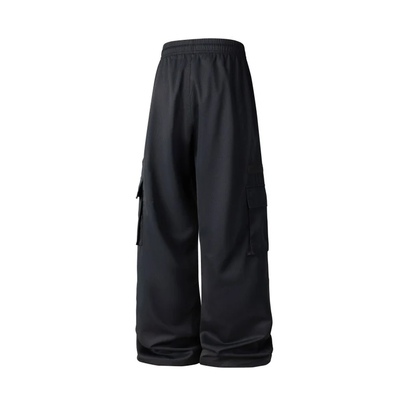 Herren Weite Cargo-Hose im Oversize-Schnitt mit elastischem Tunnelzugbund und Multifachtaschen Drune