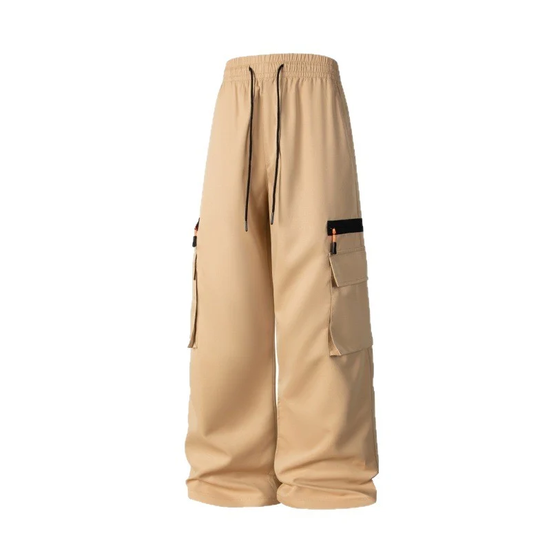 Herren Weite Cargo-Hose im Oversize-Schnitt mit elastischem Tunnelzugbund und Multifachtaschen Drune