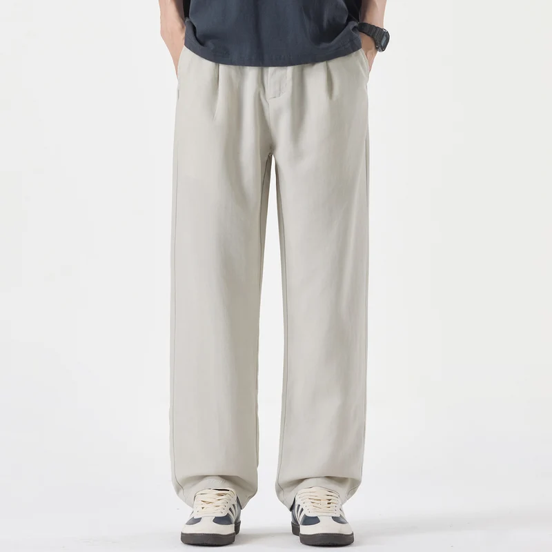 Herren Weite Bundfalten-Hose im Relaxed-Fit aus Baumwoll-Twill Drune