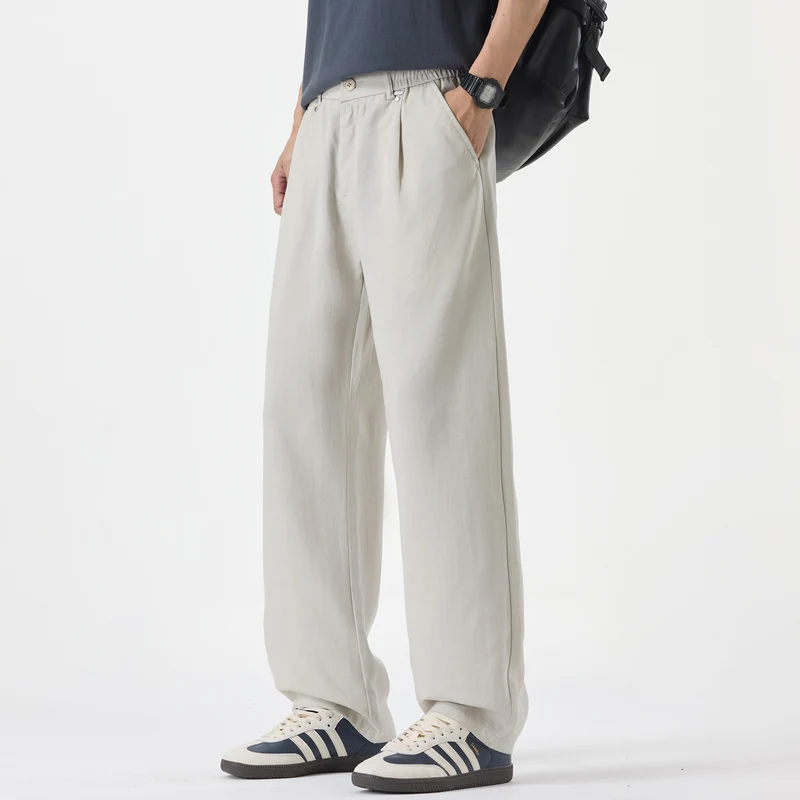 Herren Weite Bundfalten-Hose im Relaxed-Fit aus Baumwoll-Twill Drune