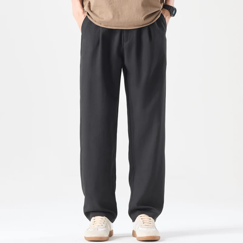 Herren Weite Bundfalten-Hose im Relaxed-Fit aus Baumwoll-Twill Drune
