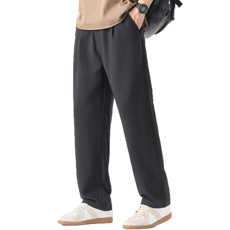 Herren Weite Bundfalten-Hose im Relaxed-Fit aus Baumwoll-Twill Drune