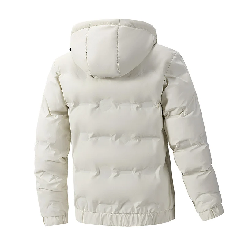 Herren Wattierte Wintersteppjacke mit Kapuze und winddichter Thermoisolierung Drune