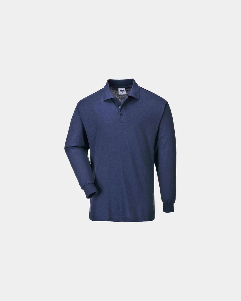 Poloshirt langarm Polyester Baumwolle Portwest zum Personalisieren