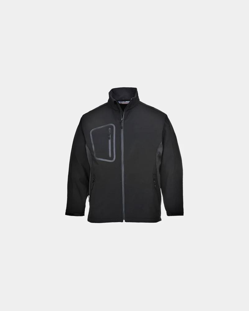 Softshelljacke Duo 3L schwarz-blau zum Personalisieren