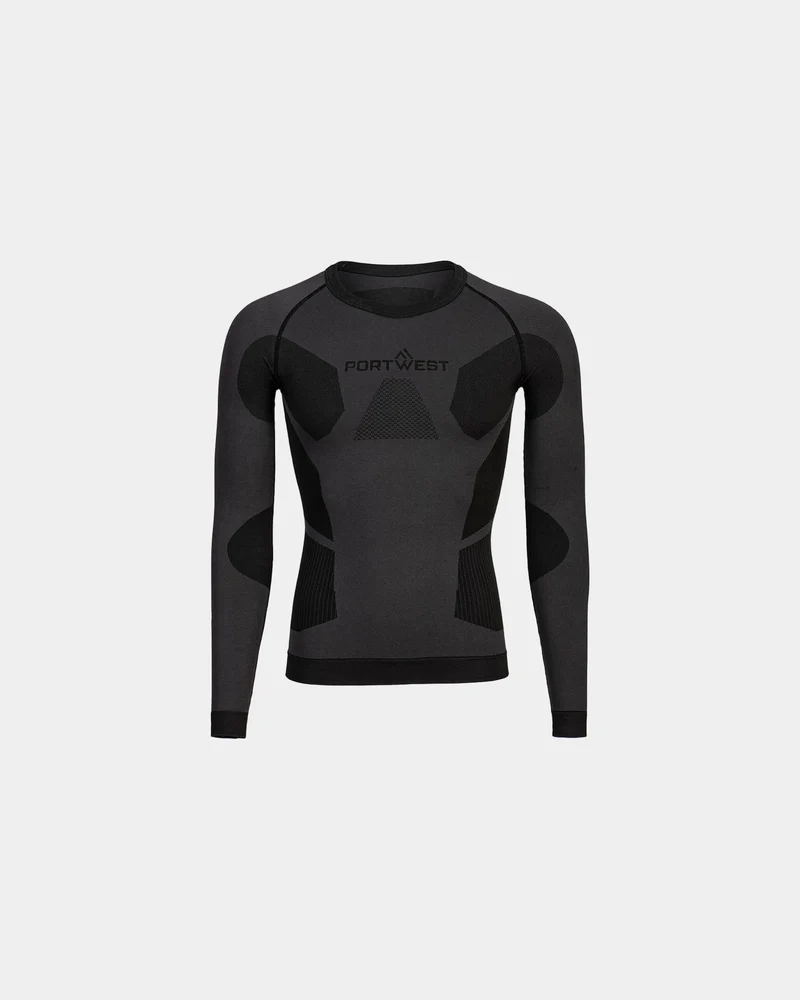 Thermoshirt anthrazit atmungsaktiv zum Personalisieren