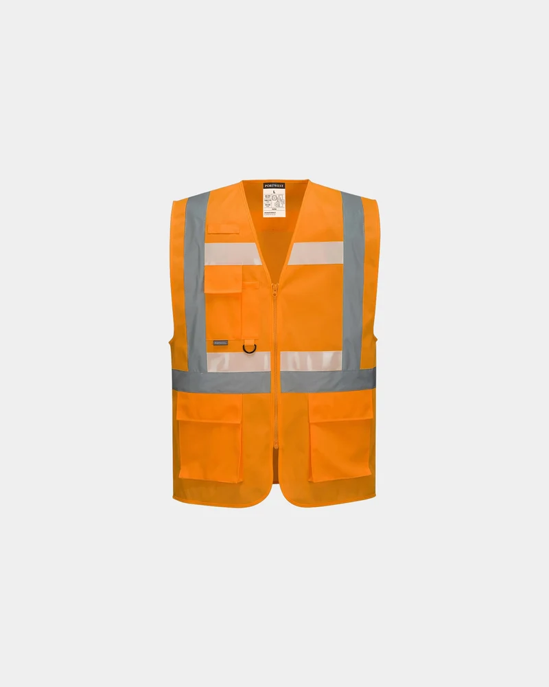 Warnweste reflektierend Portwest Glowtex zum Personalisieren
