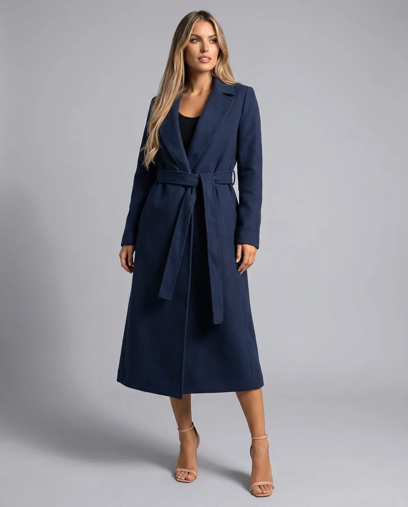 Amara | Sophisticated and Warm Belted Wool Trench Coat