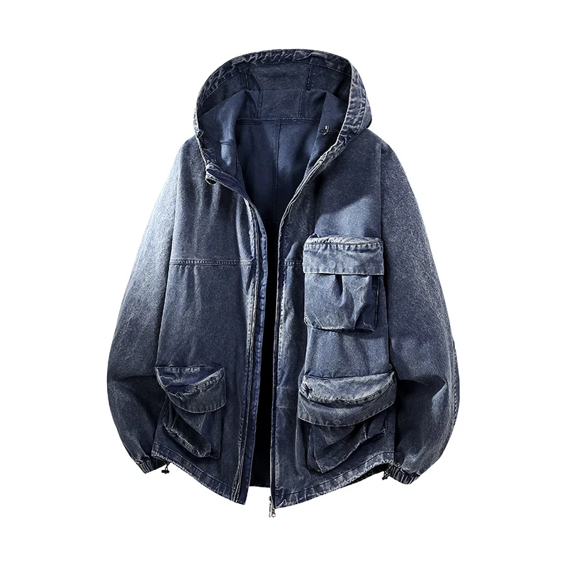 Herren Urban-Workwear Kapuzenjacke aus Canvas mit großen Stautaschen Drune