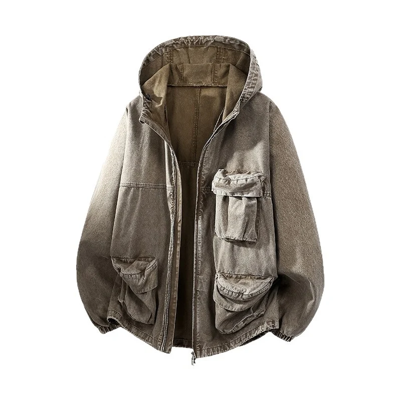 Herren Urban-Workwear Kapuzenjacke aus Canvas mit großen Stautaschen Drune