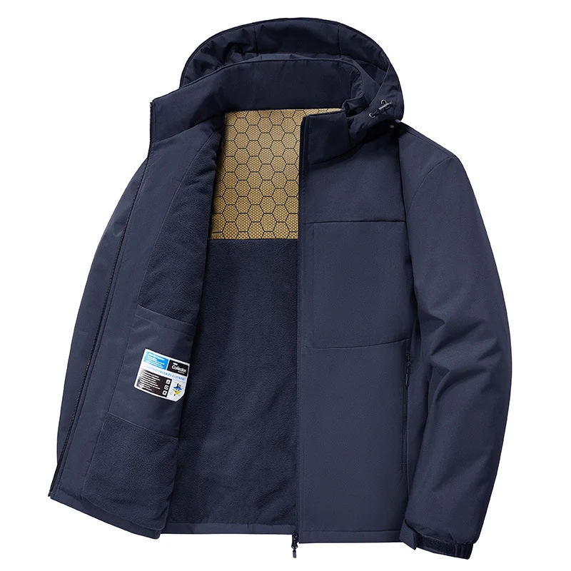 Herren Thermo-Softshell-Parka mit Fleece-Innenfutter und Honeycomb-Isolationsmembran Drune