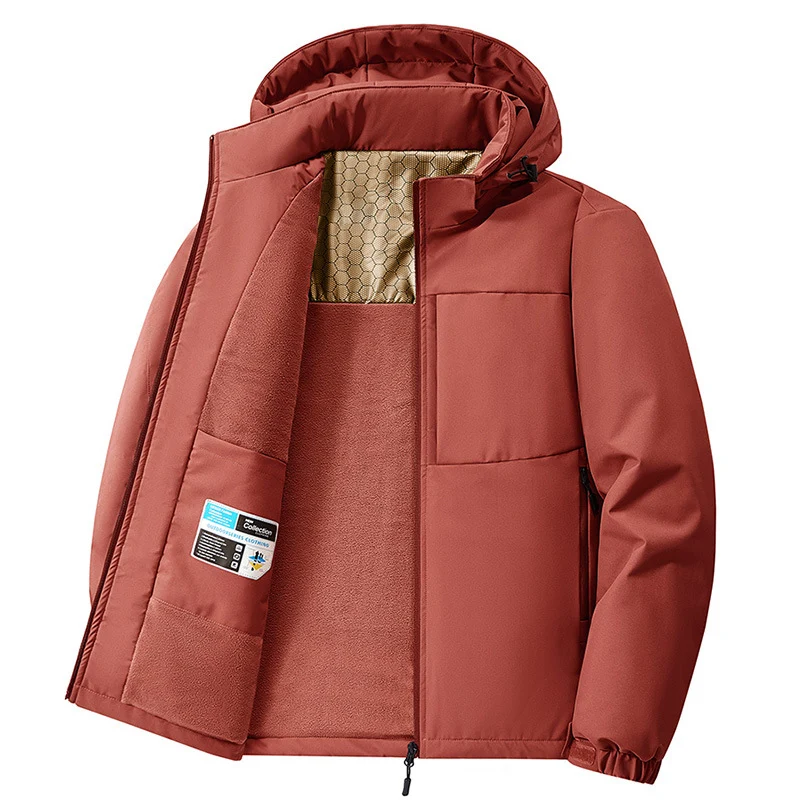 Herren Thermo-Softshell-Parka mit Fleece-Innenfutter und Honeycomb-Isolationsmembran Drune