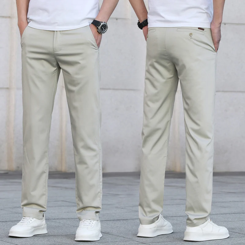 Herren Schmale Stretch-Chinohose im Business-Casual-Look Drune