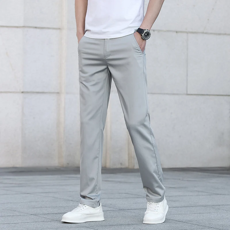 Herren Schmale Stretch-Chinohose im Business-Casual-Look Drune