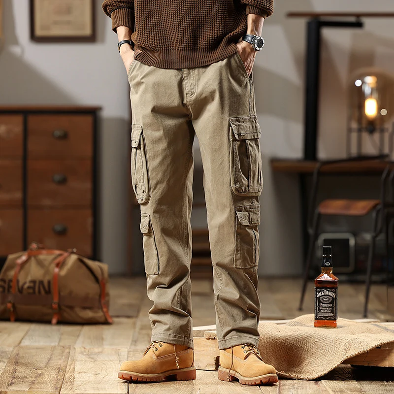 Herren Robuste Cargohose aus Baumwoll-Twill mit Mehrfachtaschen Drune