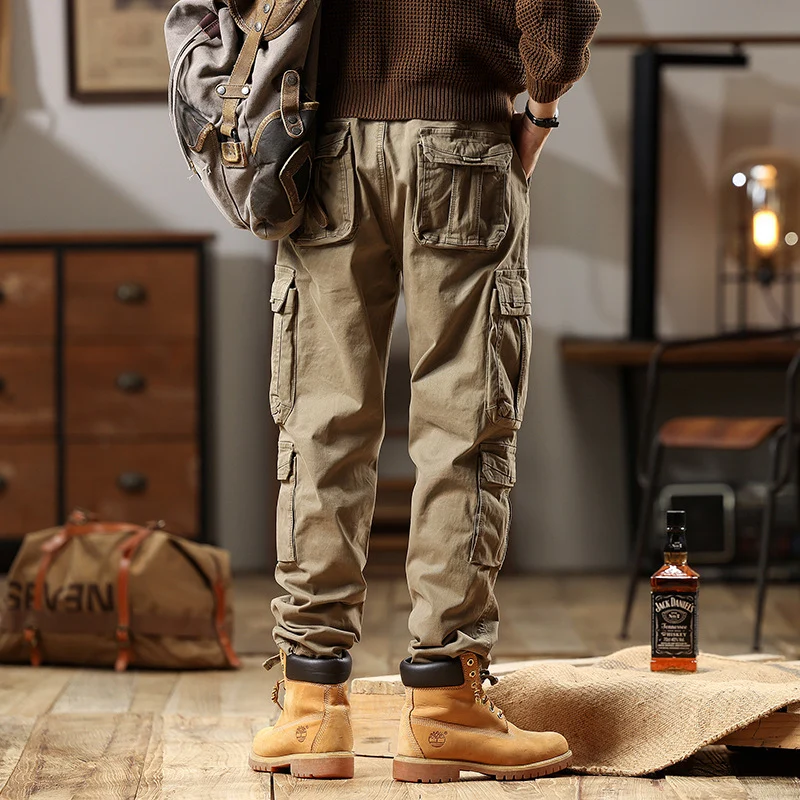 Herren Robuste Cargohose aus Baumwoll-Twill mit Mehrfachtaschen Drune