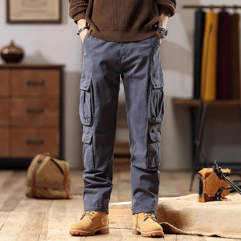 Herren Robuste Cargohose aus Baumwoll-Twill mit Mehrfachtaschen Drune