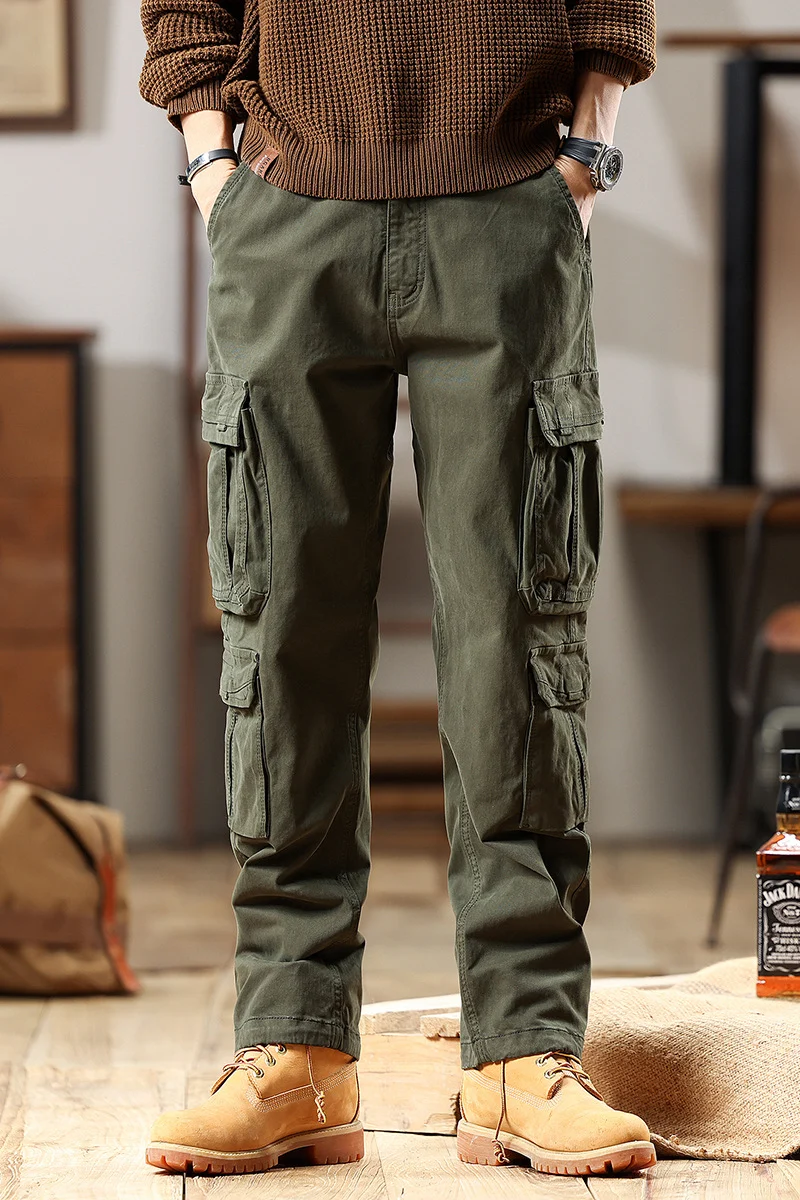 Herren Robuste Cargohose aus Baumwoll-Twill mit Mehrfachtaschen Drune