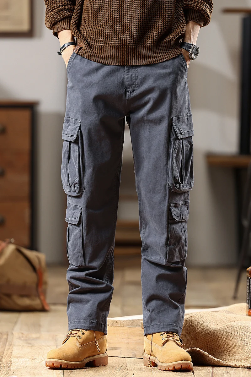 Herren Robuste Cargohose aus Baumwoll-Twill mit Mehrfachtaschen Drune