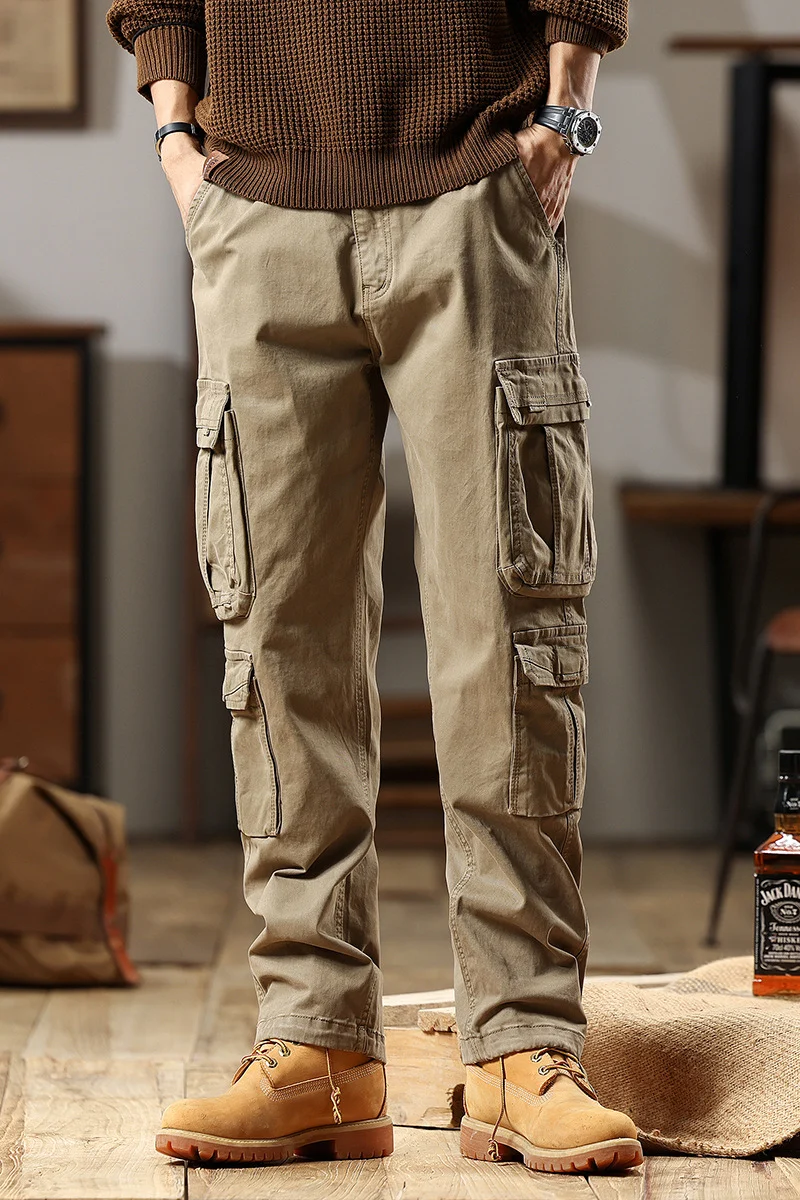 Herren Robuste Cargohose aus Baumwoll-Twill mit Mehrfachtaschen Drune