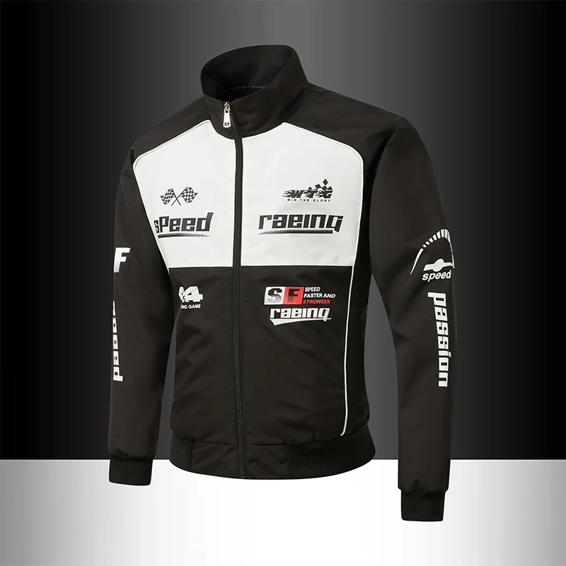 Herren Rennsport-Trackjacke im Retro-Motorsport-Stil Drune