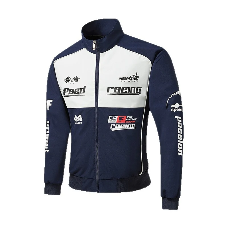 Herren Rennsport-Trackjacke im Retro-Motorsport-Stil Drune