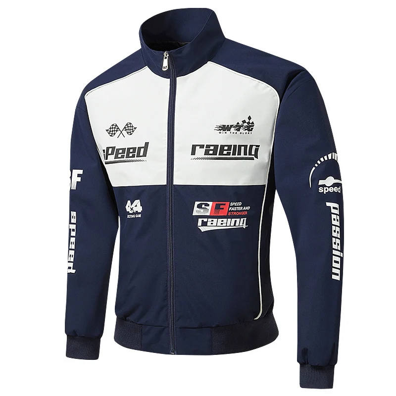 Herren Rennsport-Trackjacke im Retro-Motorsport-Stil Drune