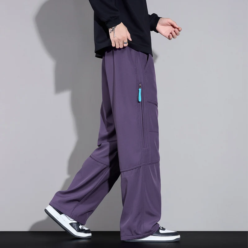 Herren Locker sitzende Cargo-Hose mit Tunnelzug, Knie-Panels und Multifachtaschen Drune
