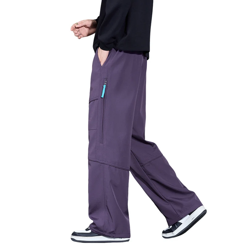 Herren Locker sitzende Cargo-Hose mit Tunnelzug, Knie-Panels und Multifachtaschen Drune