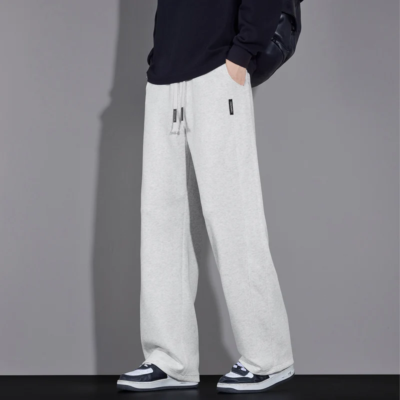 Herren Locker geschnittene Sweatpants mit Kordelzug und geradem Bein Drune