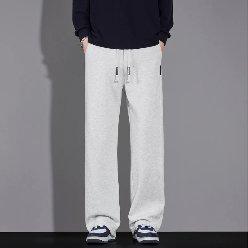 Herren Locker geschnittene Sweatpants mit Kordelzug und geradem Bein Drune