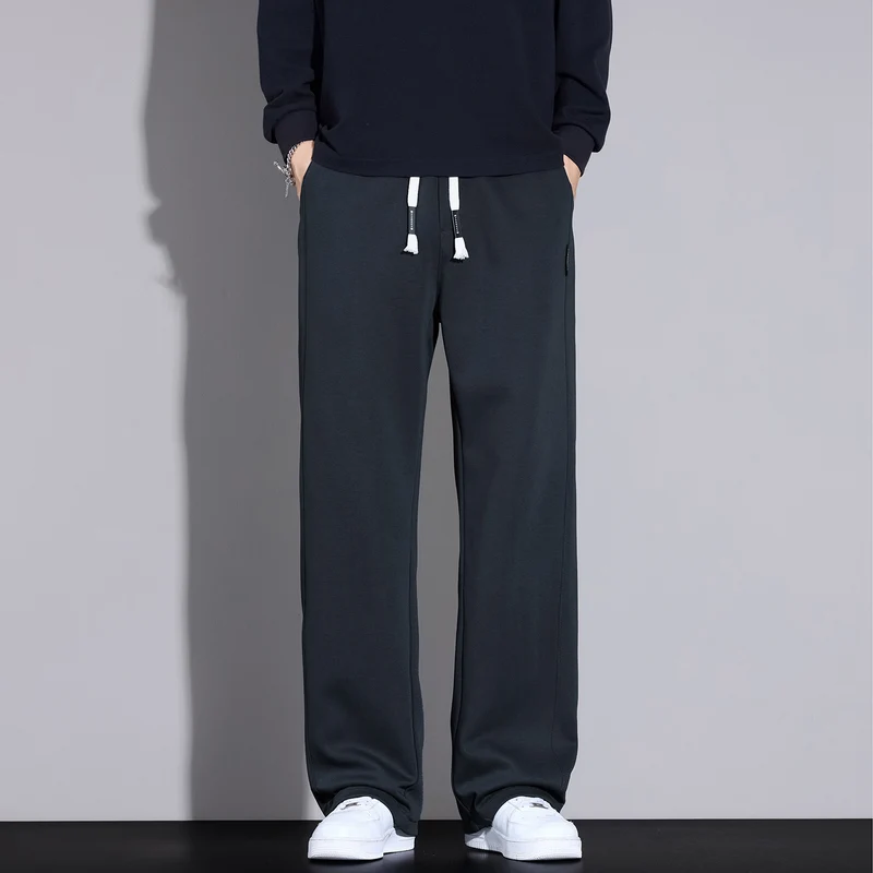 Herren Locker geschnittene Sweatpants mit Kordelzug und geradem Bein Drune