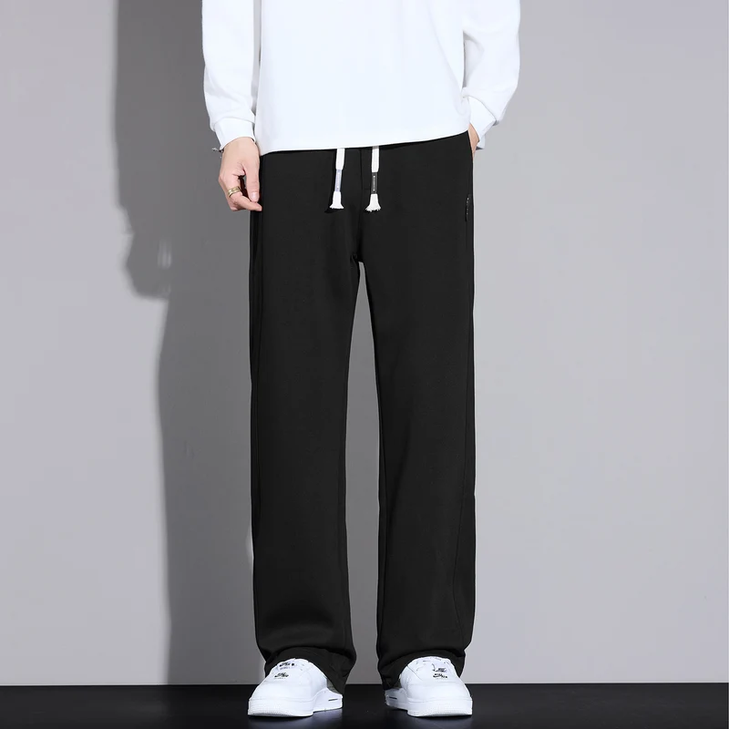 Herren Locker geschnittene Sweatpants mit Kordelzug und geradem Bein Drune