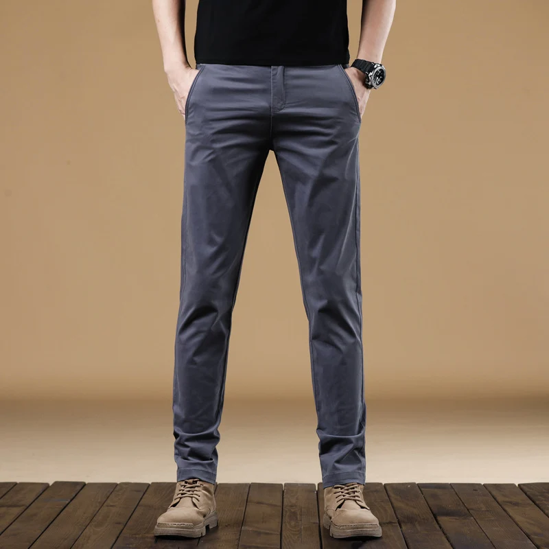Herren Locker geschnittene Baumwoll-Chino mit Komfortbund und dezentem Stretch Drune