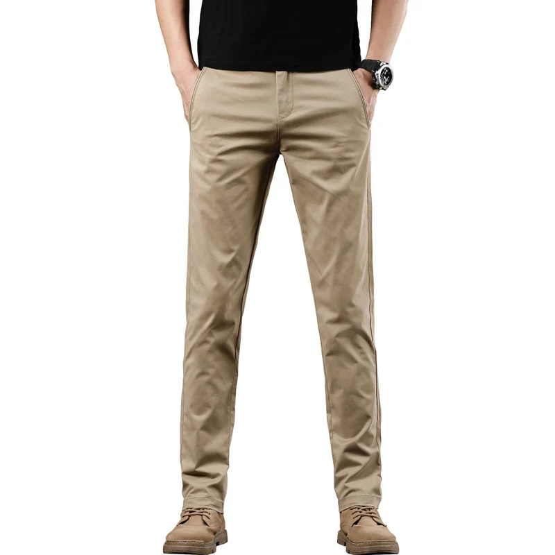 Herren Locker geschnittene Baumwoll-Chino mit Komfortbund und dezentem Stretch Drune