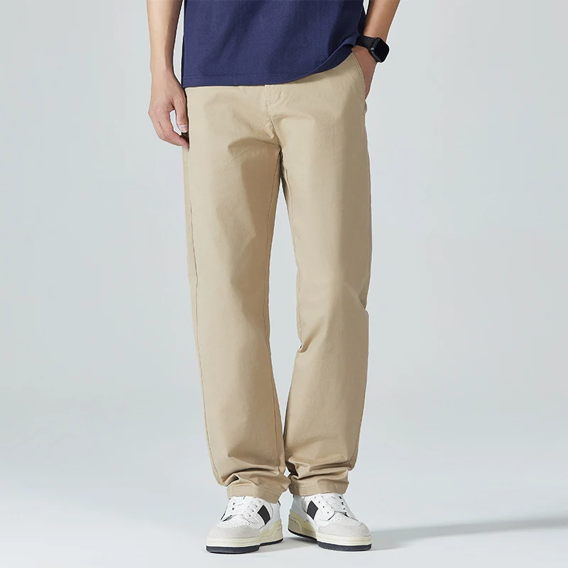 Herren Locker geschnittene Baumwoll-Chino mit Komfortbund und dezentem Stretch Drune