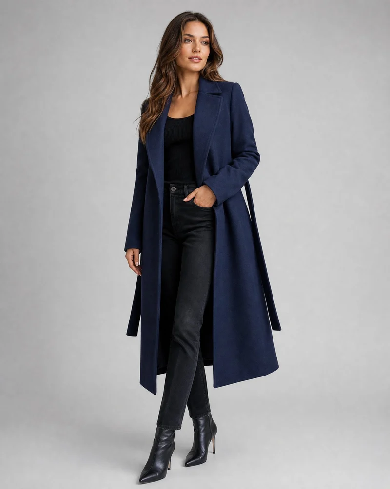 Elena | Elegant And Warm Wool-Blend Trench Coat