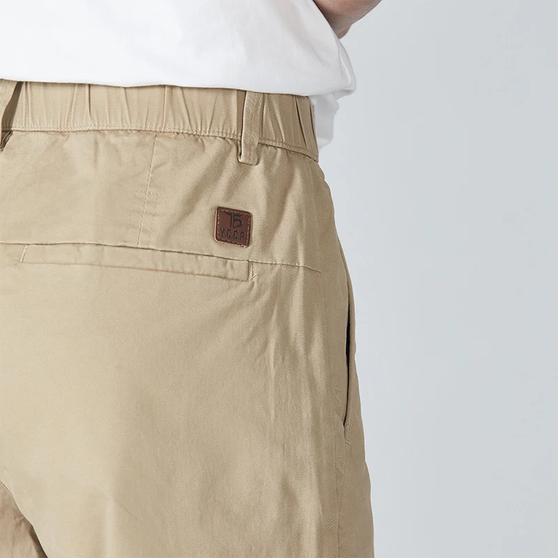 Herren Klassische Baumwoll-Chinohose mit geradem Bein und cleanem Minimal-Design Drune