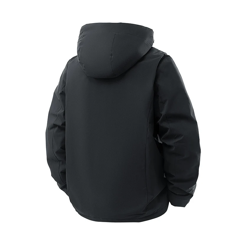 Herren Kapuzen-Parka mit technischer Wetterschutzmembran, isolierter Steppfüllung und Utility-Taschen Drune