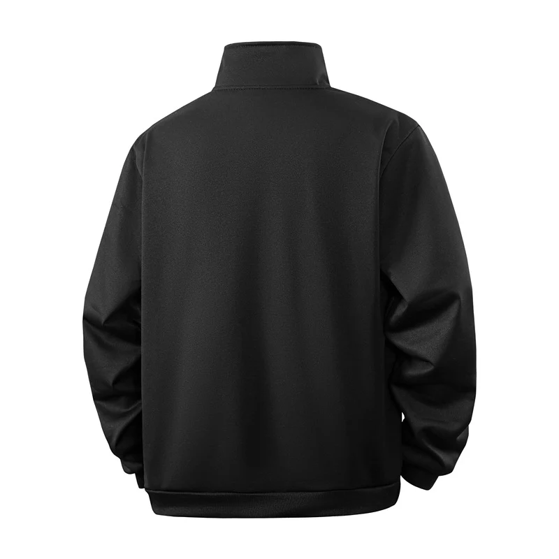 Herren Halbzip-Sweatshirt mit Stehkragen und Rippbündchen Drune
