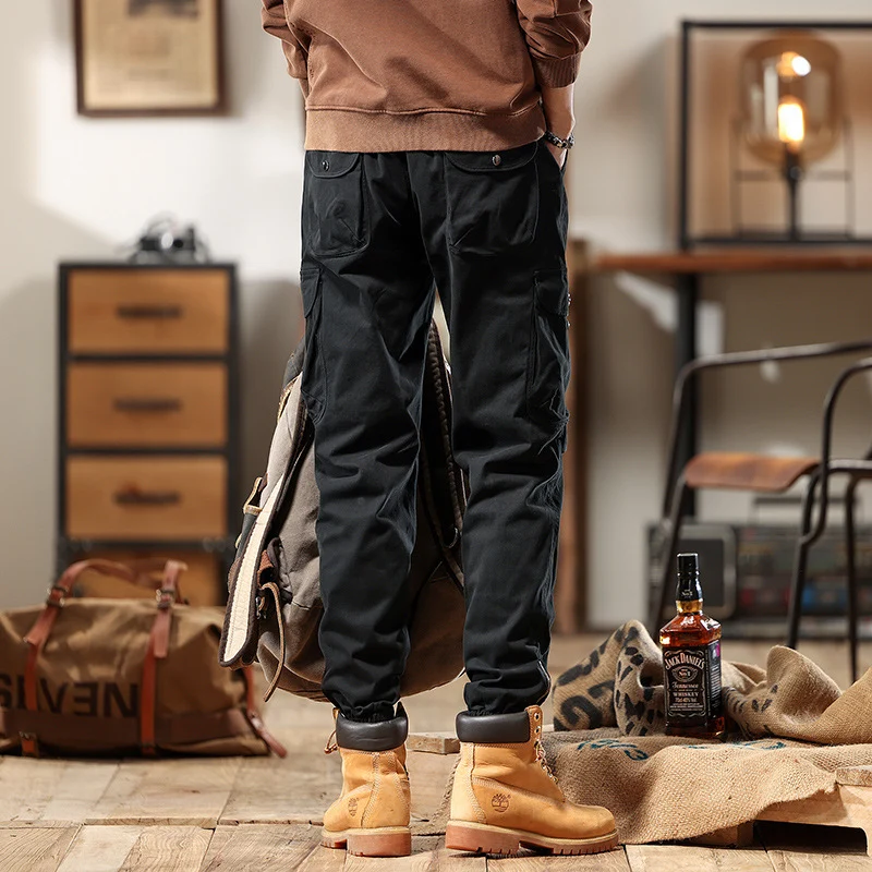 Herren Cargo-Jogginghose mit Multifachtaschen und elastischen Bündchen Drune