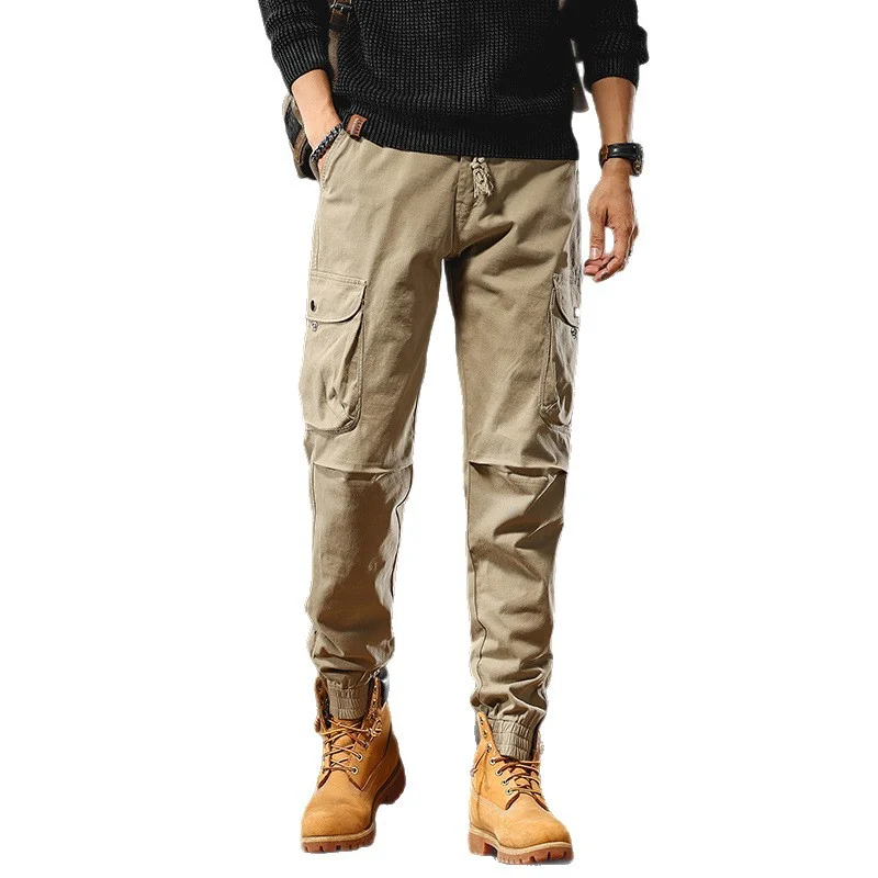 Herren Cargo-Jogginghose mit Multifachtaschen und elastischen Bündchen Drune