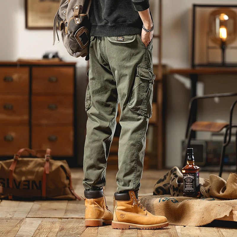 Herren Cargo-Joggerhose mit Multifunktions-Taschen und elastischem Saum Drune