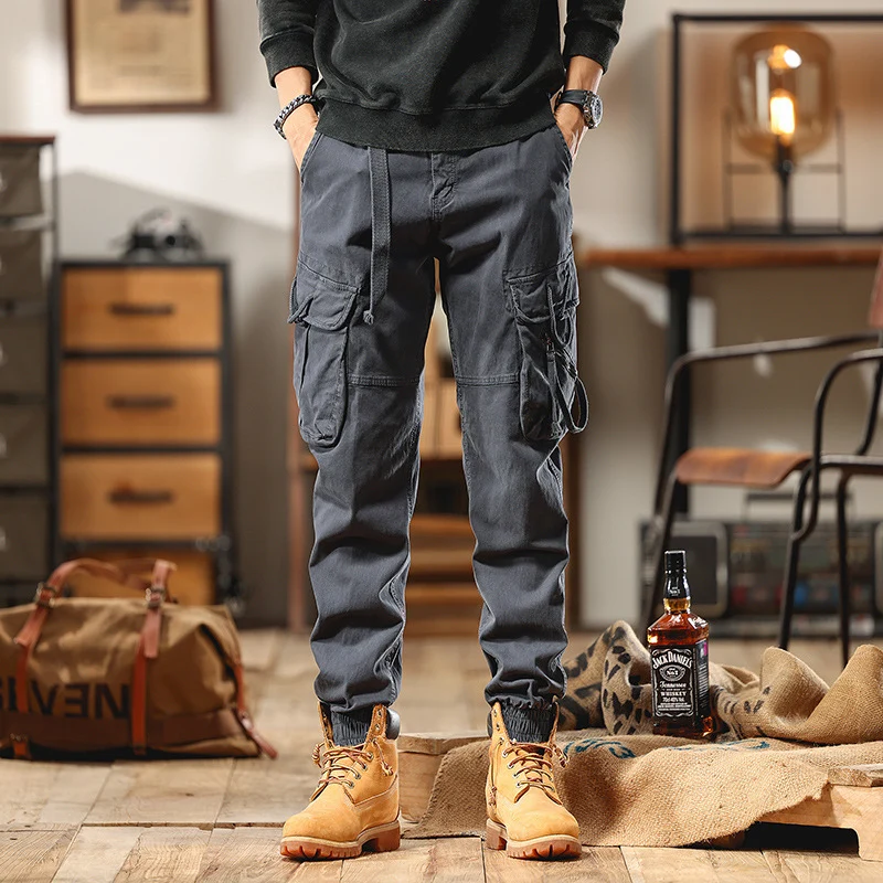 Herren Cargo-Joggerhose mit Multifunktions-Taschen und elastischem Saum Drune